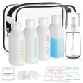 Cosywell Travel Bottles for Toiletries 9PCS Shampoo Bottles TSA Approved Toiletry Bottle Leakproof Plastic Cream Jars Refillable Cream Lotion Travel Essential Toiletrie(White)