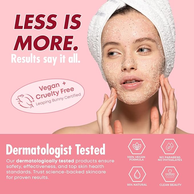 Face Scrub with Collagen & Peptides – Gentle Exfoliation, Hydration & Wrinkle Care – Dermatologist Tested, Korean Skin Care – Cruelty-Free, Vegan, Clean Beauty – 6.76 Fl Oz