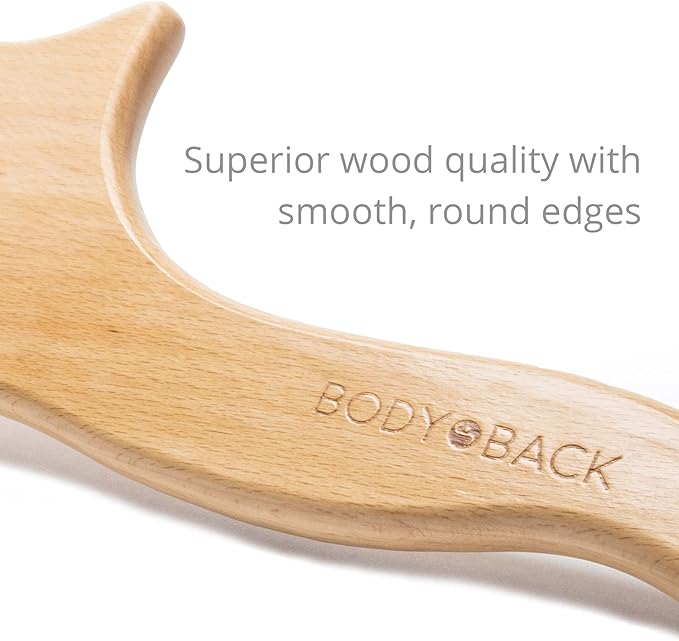 Body Back Wooden Gua Sha Massage Tool - Wood Therapy Lymphatic Drainage Tool - Gua Sha Cellulite Massager for Body Sculpting and Shaping