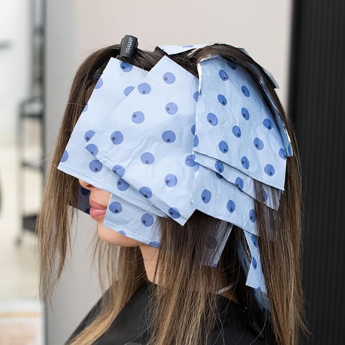 FRAMAR Blueberry Hair Foil – Hair Foils For Highlighting, Pop Up Foil For Hair Highlighting, Salon Foils For Hair Highlighting Kit, Long Hair Foils For Bleach, Salon Foils For Hair Stylist – 500