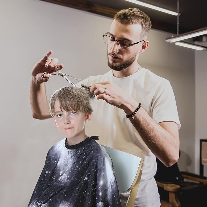 Kids Barber Cape - Professional Hair Cutting Cape,Salon Capes for Hair Stylist Shampoo Haircut Cape Barber Supplies