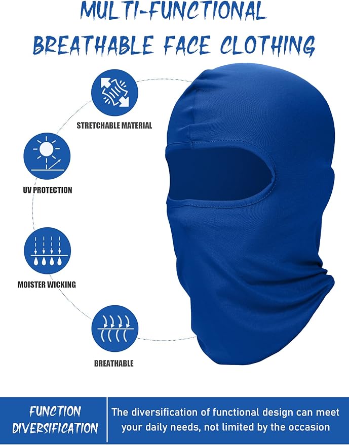SATINIOR 9 Pack Ski Mask for Men Balaclava Full Face Shiesty Mask Breathable Summer Windproof Hood for Motorcycle Snowboard