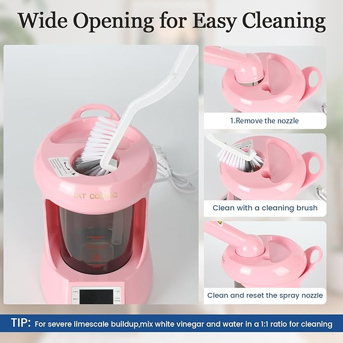 2-in-1 Hair and Facial Steamer with Extendable Arm,Face Steamer for Deep Cleaning,Hair Steamer Humidifier for Deep Conditioning,Tabletop Steamer for Personal Care Use at Home