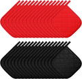 Uiifan 30 Pieces Cotton Pot Holders for Kitchen Washable Heat Resistant Potholders Oven Hot Pads for Cooking and Baking, 7.87 x 7.87 x 0.2 Inch(Black, Red)