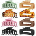 laxizar Claw Clip Hair Clip 8 Pack 4.3 Inch Rectangular Hair Clips for Women Girls Large Hair Jaw Clips Hair Clamps