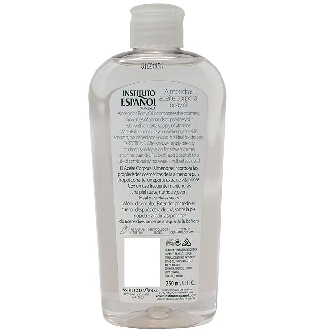 Instituto Español Almond Body Oil, Smoothness for your Skin, 2-Pack Of 8.5 FL Oz each, 2 Bottles