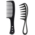 2 Pcs Wide Tooth Comb, Large Tooth Curl Comb Shark Teeth Hair Hairstyle Tool for Curly Wet Wavy Thick Hair Wigs Barber Salon, Women Men