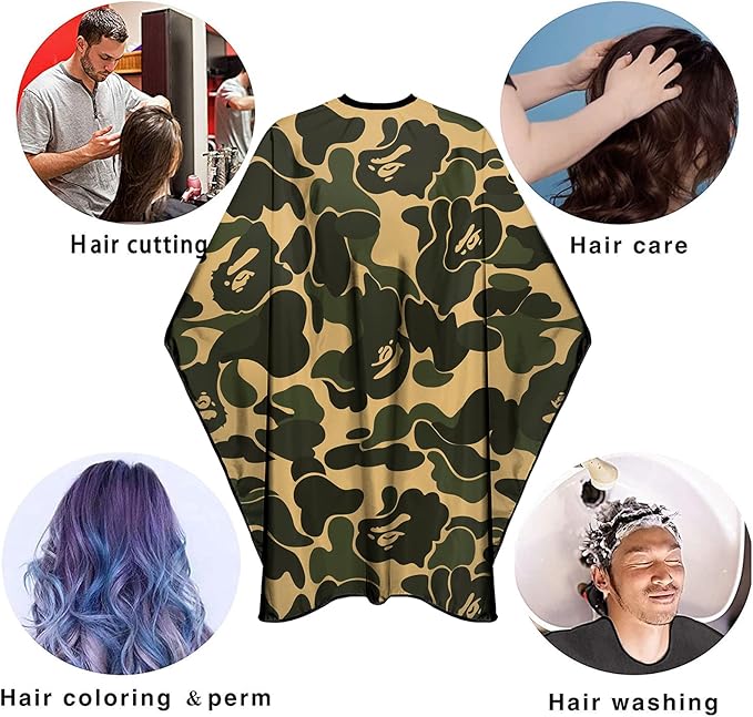 Barber Cape for Men Professional Hair Cutting Salon Cape with Snaps Waterproof Hairdressing Styling Cape- 63”× 56”