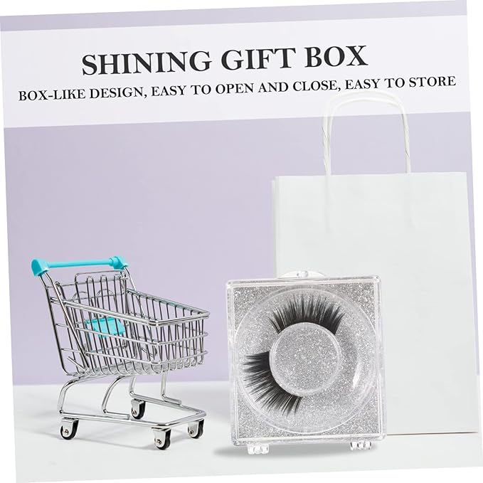 6pcs Transparent False Eyelash Storage Box Compact Organizer for Packing and Travel Beauty Salons and Personal Use