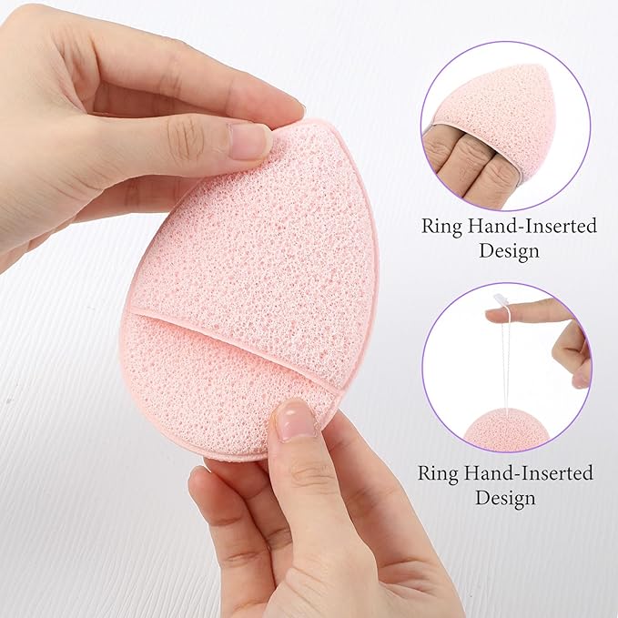 6Pcs Face Sponges for Cleansing, Reusable Faces Scrubber Pads for Women for Washing Face, Gentle Esponjas Faciales for Deep Pore Cleansing, Blackheads, Daily Facial Cleans, Makup Remover (Colorful)