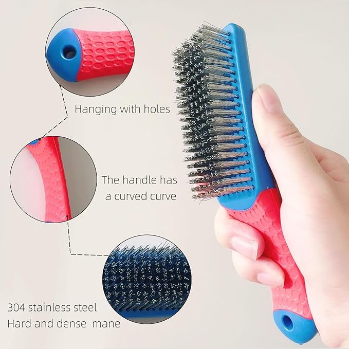 2 Pcs Bird Bath Hard Wire Brushes，Iron Out Rust Stain Remover，Bathtub Cleaning Brush，Hummingbird Feeder Cleaning Brushes，Outdoors Fountain Cleaner Safe for Birds，Bird Cage，Concrete，Birdbaths，Bow