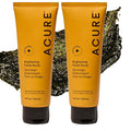 Acure Brightening Facial Scrub - Exfoliating Face Wash, Gentle Daily Scrubber & Exfoliator for Women & Men for Radiant Skin, Cleansing Wash with Sea Kelp & French Green Clay - 4 fl oz (2 Pack)