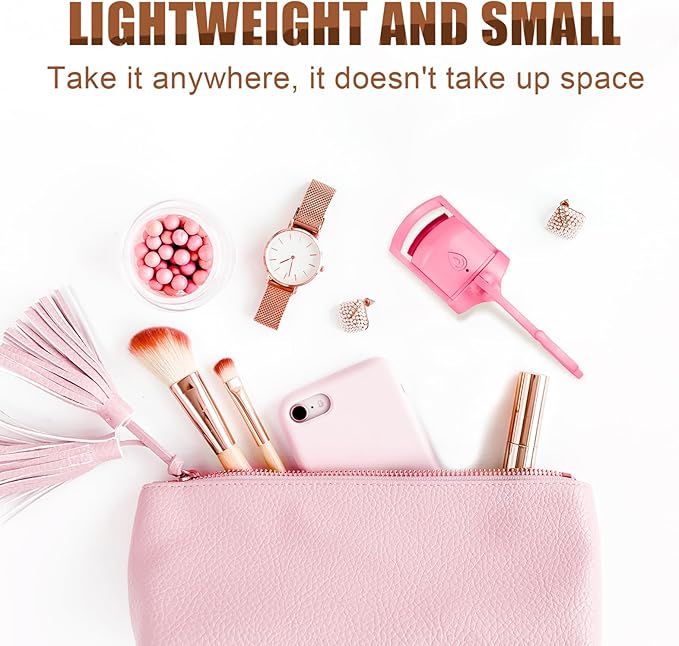 Heated Eyelash Curler Fast Heat Up in 5s - C-Shaped Rechargeable Electric Eyelash Curler for 24H Long Lasting Curls - Safe Anti-Burn Lash Curler Elevate Your Beauty with Stunning Lashes