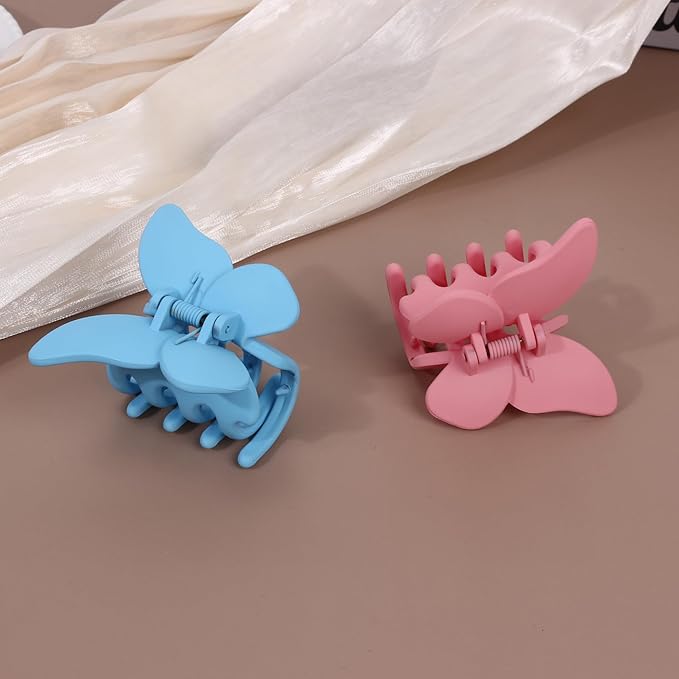 Butterfly Hair Accessories Claw Clips for Women Matte claw clips for Thick or Thin Hair. Matte 4pcs