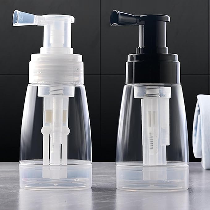 Aethland Powder Spray Bottle for Dry Shampoo, 2pcs Talc and Powder Applying Bottle, Refillable Hair Fiber Applicator for Hair Salon, Cleaning, Plants, Misting & Skin Care (180ml+180ml)