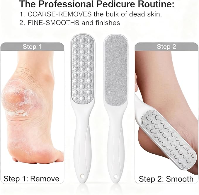 Professional Callus Remover for Feet & Foot File - Gentle on Skin, Pedicure Tool for Hard Skin, Rough & Cracked Heels - Wet/Dry Use Foot Scraper & Dead Skin Remover
