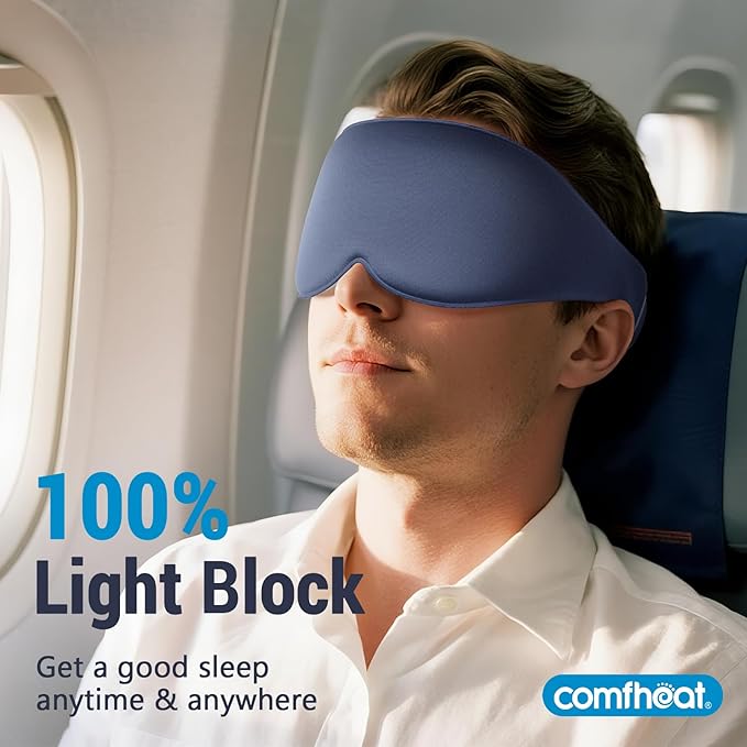 3D Cooling Sleep Mask Blackout Gel Eye Mask for Cold Hot Compress, Cooling Weighted Eye Mask for Sleeping, Zero Eye Pressure, Ice Cold Pack, Cold Compress for Puffy Eyes