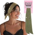 SWAY Short Stretch Non-Slip Headband for Women – Moisture-Wicking, No Headaches, Stays Put for Workouts, Gym, Yoga, Running and Nurse