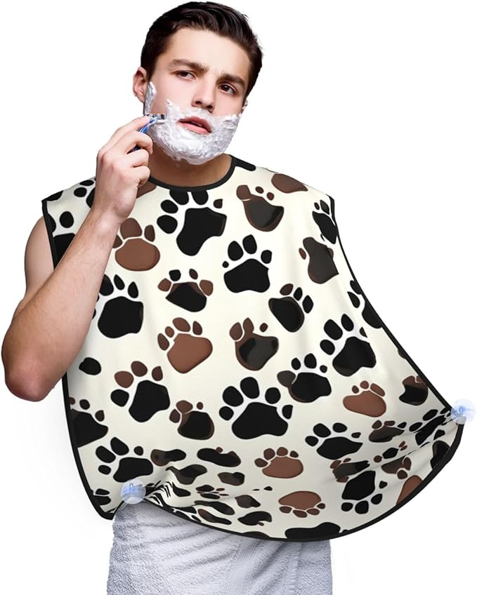Tropical Fruit Pineapple Print Beard Bib Shaving Apron, Beard Hair Trimming Cape Gift For Dad