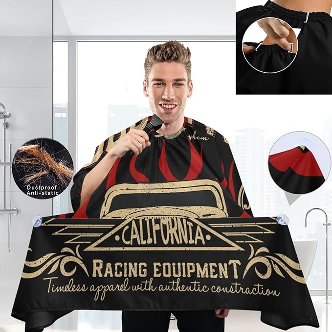 visesunny Professional Barber Cape Polyester Hair Cutting Salon Cape Apron Anti-Static Beard Bib