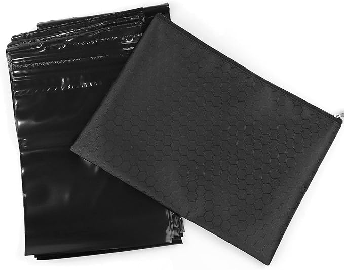 Feminine Personal Disposal Bags,6x8 inches Tampon Pack of 100 Black Opaque Zip Seal Discreet Disposal Bags for Tampons,Sanitary Pads,Sanitary Liners(with Black Storage Bag)