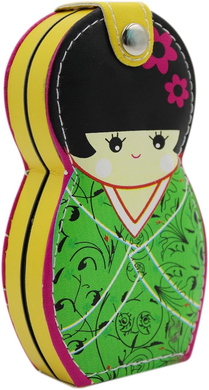 Aibearty Adorable Russian Doll Pattern Stainless Nail Clippers Set of 6Pcs, Professional Grooming Kit, Nail Tools with Luxurious Travel Case