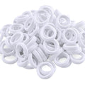 120 Pcs Baby Hair Ties, Cotton Toddler Hair Ties for Girls and Kids, Multicolor Small Seamless Hair Bands Elastic Ponytail Holders (White)