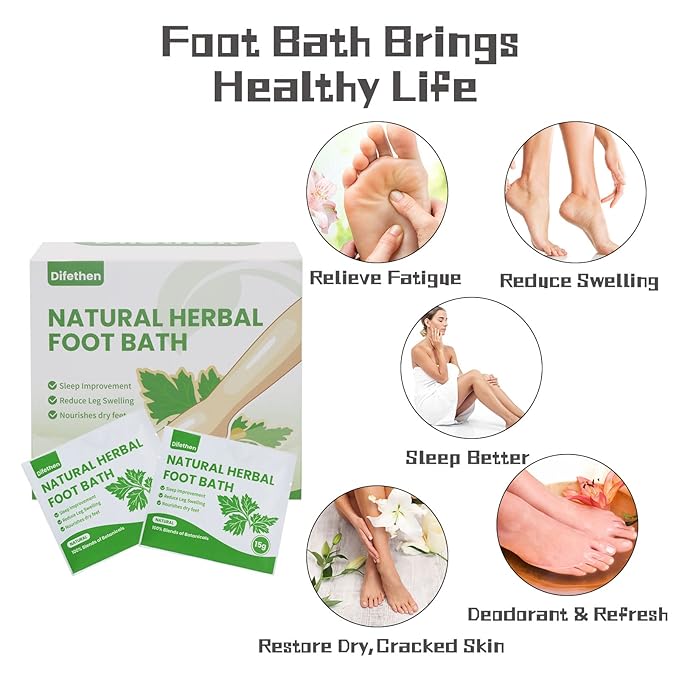 Natural Mugwort/Wormwood Herbal Foot Soak,Lymphatic Ginger Foot Bath Bag, Anti-Swelling Foot SPA Promote Metabolism, Foot Care 15g/PCS (16PCS)