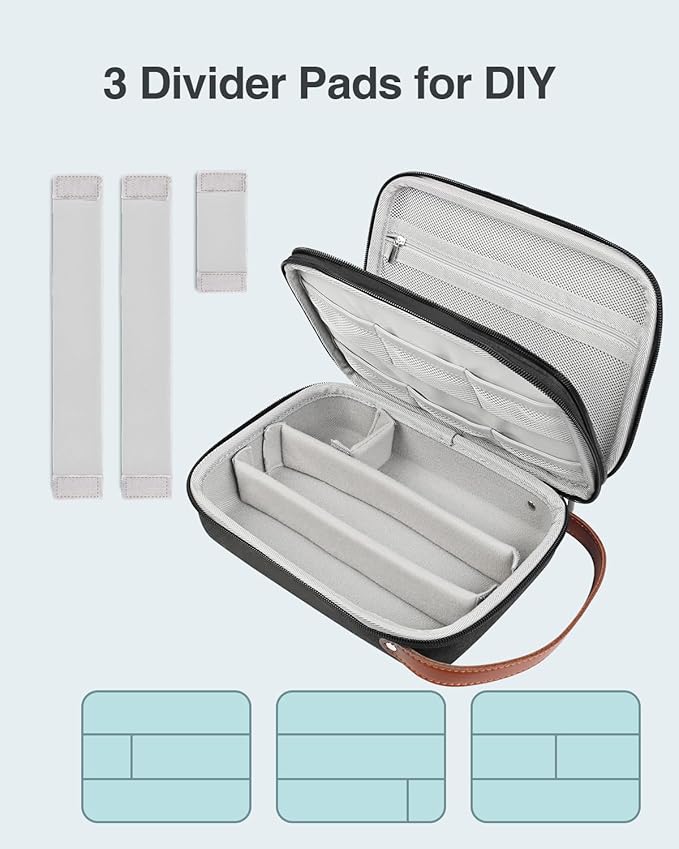 Luxtude Hair Clipper Case Travel, Portable Barber Case Organizer, Sturdy Trimmer Bag, Barber Accessories for Wahl 5Star/Hatteker/Oneisal/Andis Grooming