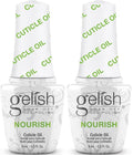 Gelish Mini Nourish Cuticle Oil - Hydrating & Nourishing Formula for Healthy Nails & Cuticles - Quick Absorbing, Non-Greasy, Ideal for Home & Professional Use (0.3 Fl Oz) (Pack of 2)