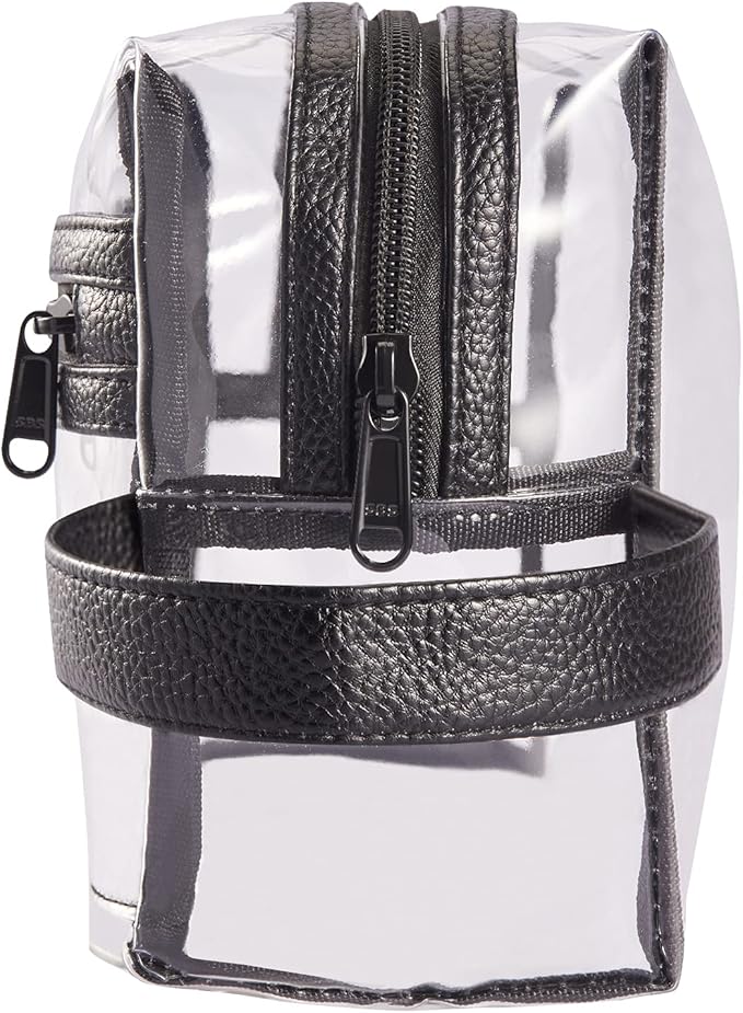 Heavy Duty Clear Travel Toiletry Makeup Bags Transparent Shaving Bag Water Resistant Cosmetic Bag Organizer Pouch with Zipper and Handle