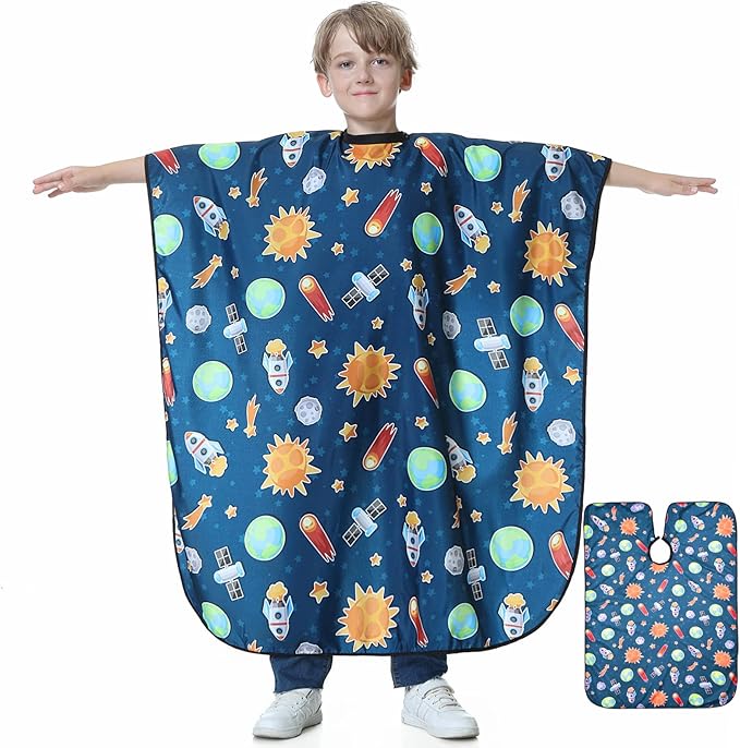Kids Barber Cape - Professional Hair Cutting Cape,Salon Capes for Hair Stylist Shampoo Haircut Cape Barber Supplies