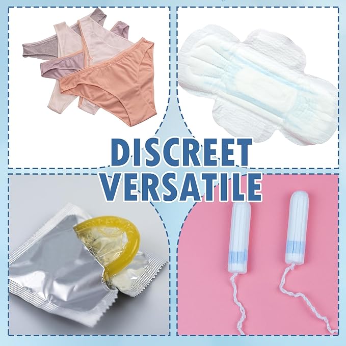 300 Pcs Sanitary Napkin Disposal Bags Women Tampon Plastic Bags 4" x 6" Black Period Pad Bag Odor-Proof Feminine Hygiene Bag for Tampons and Pads Women Privacy Handling