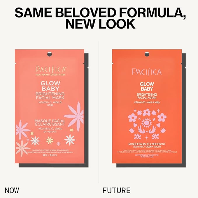 Pacifica, Facial Mask Brightening Glow Baby 0.6 Fl Oz