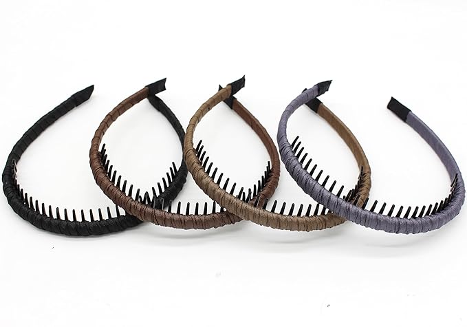 JOBANDFashion Hair Accessories,plastic headbands for women,headband with teeth Suitable Daily Use,Spa,Parties and Yoga(pack of 4)
