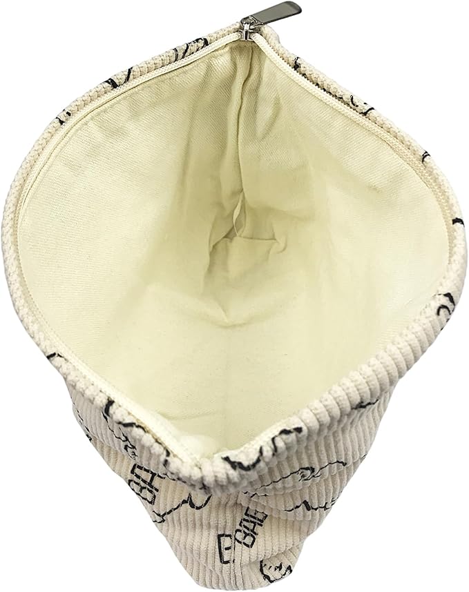 GUTGNK Women's Cosmetic Bag, Cute Bear Travel Cosmetic Bag Small Cosmetic Bag Skin Care Cosmetic Change and Wash Convenient Handbag Zipper Storage Bag