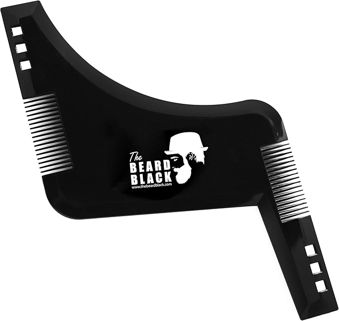 The BEARD BLACK Beard Shaping & Styling Tool with Inbuilt Comb, Perfect for Line Up & Edging, Use with Beard Trimmer or Razor