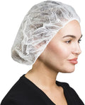 Unisex Polypropylene Bouffant Caps [100 | 1000 | BLACK | WHITE | BLUE | RED |ORANGE | GREEN | 21" | 24" | 28"]