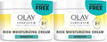 Olay Face Moisturizer,Complete+ Rich Moisturizing Cream-Fragrance-Free,Gentle for Dry&Sensitive Skin,3-in-1 Hydrating to Strengthen,Nourish,Renew-Niacinamide,Vitamin E,&Ceramides,8.5 oz,(Pack of 2)