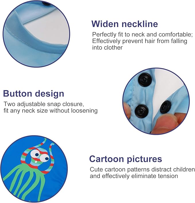 Kids Barber Cape - Professional Hair Cutting Cape,Salon Capes for Hair Stylist Shampoo Haircut Cape Barber Supplies