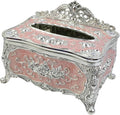 Geesatis Tissue Box Cover, Rectangle Tissue Box Holder, Rectangular Napkin Facial Tissues Holder for Bathroom Toilet Bedroom Living Room Table Desk Office Dresser, 1 Pcs Pink 7.5''x5''x4''
