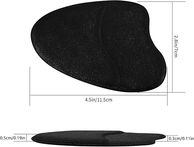 4 Pairs Forefoot Cushion Inserts for Women Shoes,Non-Sliding Insole Pads for Open Toe Heel Pads Inserts for Too Big Shoe,No Slip Heel Grips Liners Pads for Loose Shoe,Ball of Foot Cushions