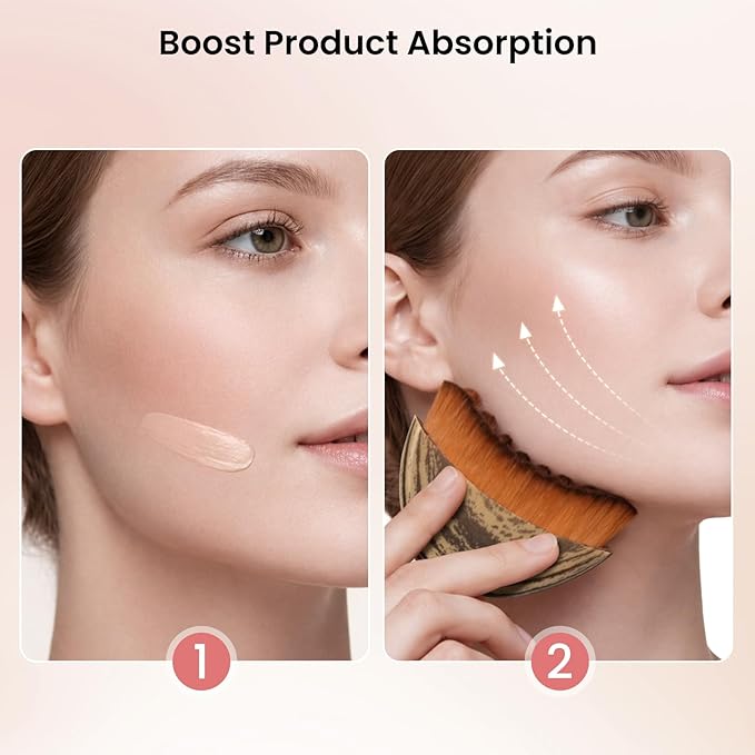Lymphatic Facial Contour Brush - Lift, Sculpt & Depuff for Glowing Skin - Boost Product Absorption - 1 Piece Face Massage Tool