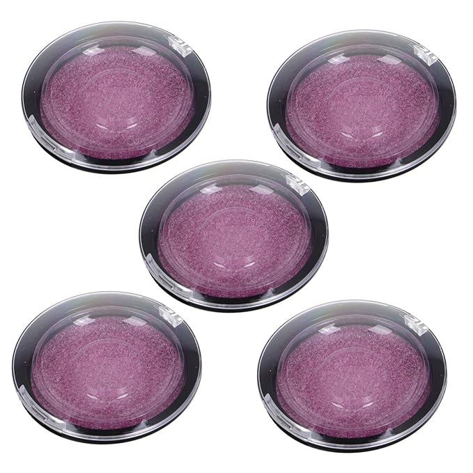 5pcs Round Faux Lash Box Durable Eyelash Case for Organized Storage of False Eyelashes Portable and Compact Design for Travel and Daily Makeup Use