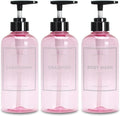 Shampoo and Conditioner Dispenser Set, YACEYACE 3Pcs 16.9oz Shower Dispenser Bottles, Soap Dispenser Bottles for Kitchen, Bath, Hand Wash, Oil,Travel