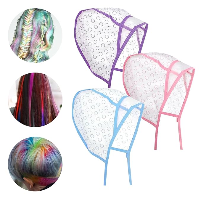 Highlight Cap Highlight Caps for Hair Highlighting Cap Professional Highlights Cap Highlight Hair Cap with Hair Coloring Brush Hook Hair Dye Cap Highlighting Kit for Salon Hairdressing Women Men 9pcs