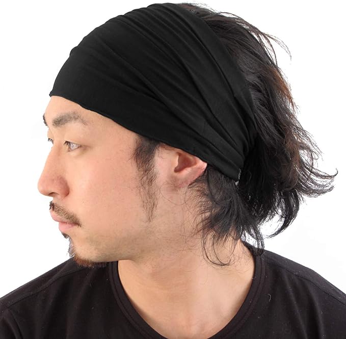 CHARM Headband for Men, Japanese Style Bandana Head Bands for Women and Men, Stretch Hair Band for Sports & Daily Wear by Casualbox