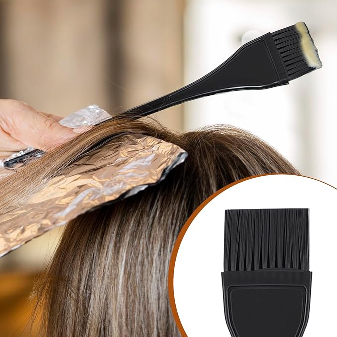 3 Piece Hair Dye Brush Set Reusable Color Tint Applicator Brushes Professional Color Brushes Hair Stylist Supplies for Salon Home DIY Tools(Black, Green, Blue)