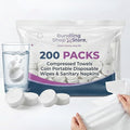 Compressed Towels Coin|Portable Disposable Wipes & Napkins Suitable for Travel, Camping, Hotels, Hygienic Compact Towels for On-the-Go, Bulk Value 200 Packs
