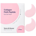 TEREZ & HONOR Collagen Peptide Under Eye Patches - 6 Pairs Korean Firming, Glowing & Hydrating Hydrogel Mask for Puffy Eyes, Dark Circles, Fine Lines - Travel & Gift Ready, Valentine’s Day for Her